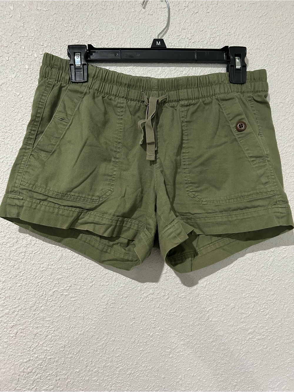 The North Face Olive Green Drawstring Cargo Shorts